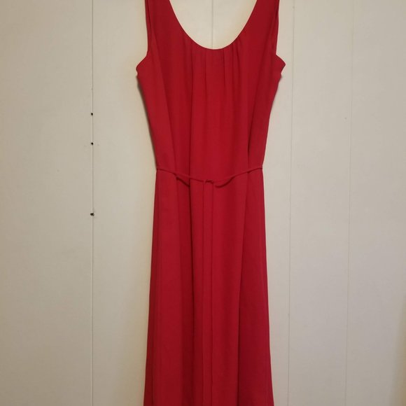 RW&Co Red Crepe Midi Shift Dress - Picture 4 of 13